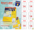 Smart Label  噴墨+鐳射+影印三用標籤 (100張)  (2x7) K14