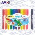 AMOS Colorix® GF12PC 多功能水溶性玻璃彩蠟筆, 12色套裝 