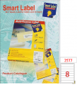 Smart Label  噴墨+鐳射+影印三用標籤 (100張) 192x34mm (1x8) K8  #2577