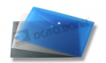 GLOBE F4 透明鈕扣橫度文件袋 - 藍/透明/茶 106H