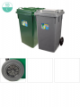 方型腳踏垃圾桶 (有轆) GEO 100  516L x 470W x 790H mm  (100 L)