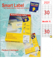 Smart Label  噴墨+鐳射+影印三用標籤 (100張) (3x10) K30