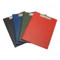 F4 雙摺膠單板夾 - 紅/藍/黑/綠