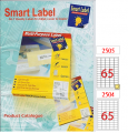 Smart Label  噴墨+鐳射+影印三用標籤 (100張) (5x13) K65