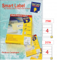 Smart Label  噴墨+鐳射+影印三用標籤 (100張)  (1x4) K4