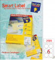 Smart Label  噴墨+鐳射+影印三用標籤 (100張) 85mm¢ (2x3) K6 #2593