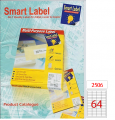 Smart Label  噴墨+鐳射+影印三用標籤 (100張) 48.5x16.9mm (4x16) K64  #2506