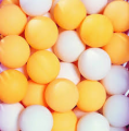白色/橙色 乒乓球 (100個裝)
