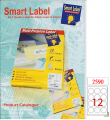 Smart Label  噴墨+鐳射+影印三用標籤 (100張) 60mm¢ (3x4) K12 #2590
