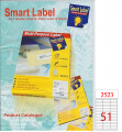Smart Label  噴墨+鐳射+影印三用標籤 (100張) 70x16.9mm (3x17) K51  #2523
