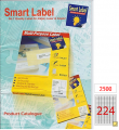 Smart Label  噴墨+鐳射+影印三用標籤 (100張) 25.4x8.5mm (7x32) K224 #2500