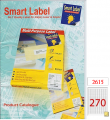 Smart Label  噴墨+鐳射+影印三用標籤 (100張) 17.8x10mm (10x27) K270 #2615