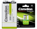 CAMELION 9V 200mAH鎳氫耐用充電池 (1粒，咭裝)