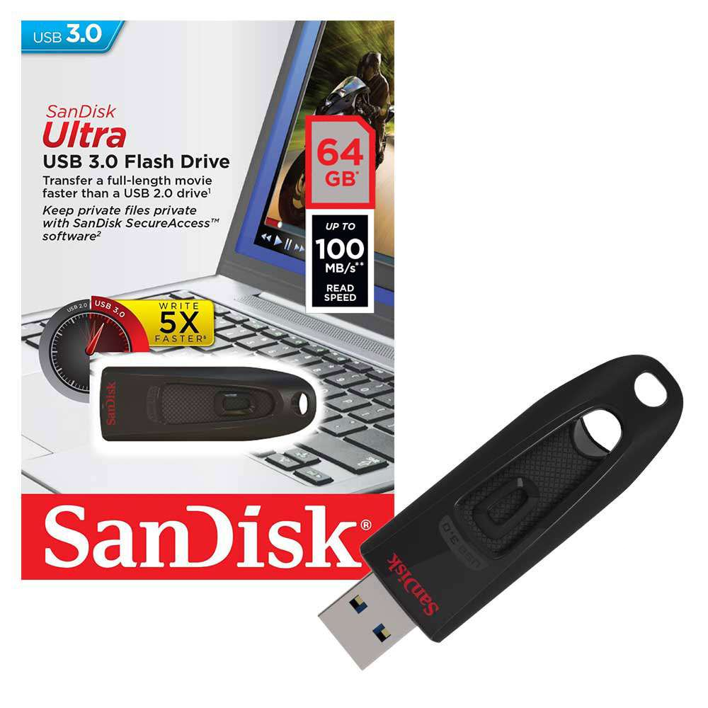 Sandisk Ultra USB 3.0 Flash Drive - 64GB - 商業文儀包裝有限公司