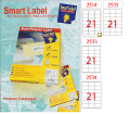 Smart Label  噴墨+鐳射+影印三用標籤 (100張) (3x7) K21