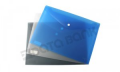 GLOBE A4 透明鈕扣橫度文件袋 - 藍/透明/茶 105H