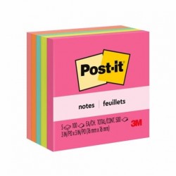 3M 報事貼 654-5AN 螢光色系便條紙 - 代替 654-5PK