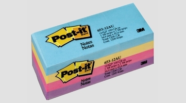 3M 彩色便條紙 1.5"x2" (12本裝) 653-12AU