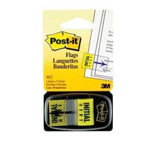 3M 印裝旗仔 INITIAL HERE 1"x1-3/4" (50張/包) 680-13