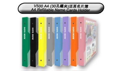 DATA BANK A4 30孔活頁咭片簿 500張(附有25張10格雙面內頁) V500