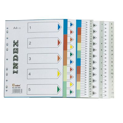 GODEX A4 10色紙質索引分類 @5 sets GX-1210