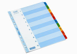 BANTEX A4 厚紙顏色膠邊索引分類 1-31  #6242-00
