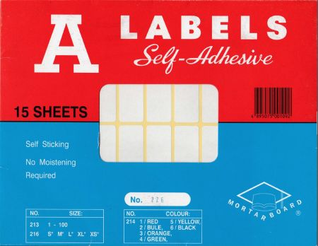A LABELS 白色貼紙 #211 13x39mm (98個x15張)