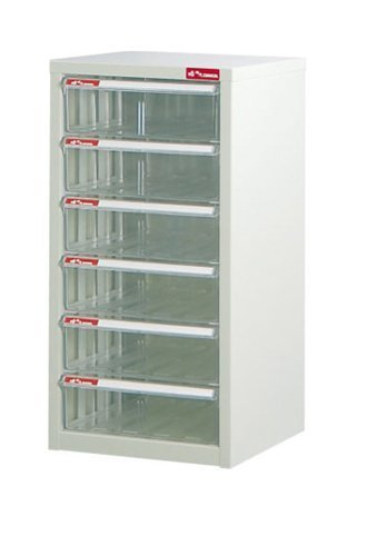 Shuter 樹德文件柜 A4-106H (6 透明闊抽屜)       285W x 343D x 579H (mm)