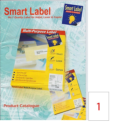 Smart Label  噴墨+鐳射+影印三用標籤 (100張) 210x297mm - A4 - #2586