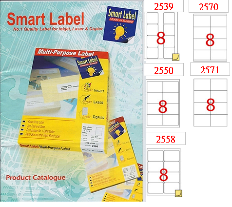 Smart Label  噴墨+鐳射+影印三用標籤 (100張)  (2x4) K8
