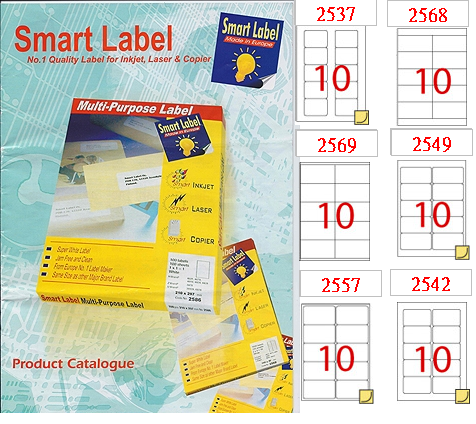 Smart Label  噴墨+鐳射+影印三用標籤 (100張)  (2x5) K10