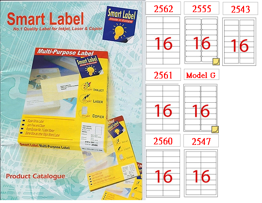 Smart Label  噴墨+鐳射+影印三用標籤 (100張)  (2x8) K16