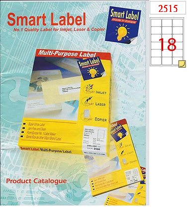 Smart Label 噴墨+鐳射+影印三用標籤 (100張) 63.5x46.6mm (3x6) K18