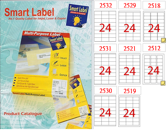 Smart Label  噴墨+鐳射+影印三用標籤 (100張) (3x8) K24