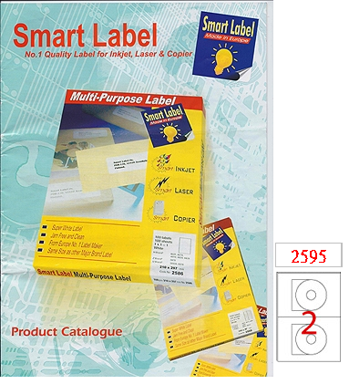 Smart Label 噴墨+鐳射+影印三用標籤 (100張) Dia-114.5mm / Dia(in)41mm - K2 #2595