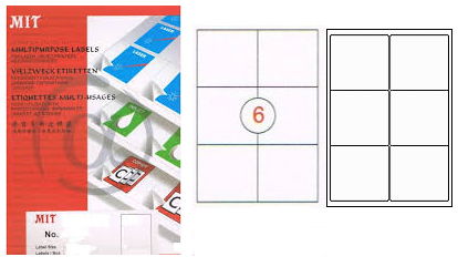 MIT 白色多用途標籤 (100張) (2x3) K6
