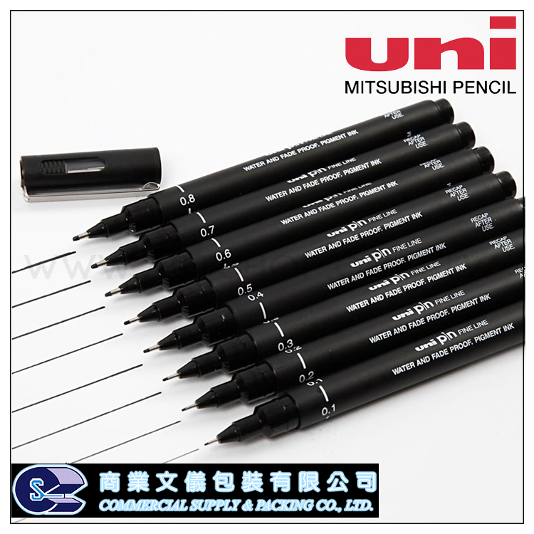 三菱 pin FINE LINE 針筆 0.1,0.2,0.3,0.5,0.8mm