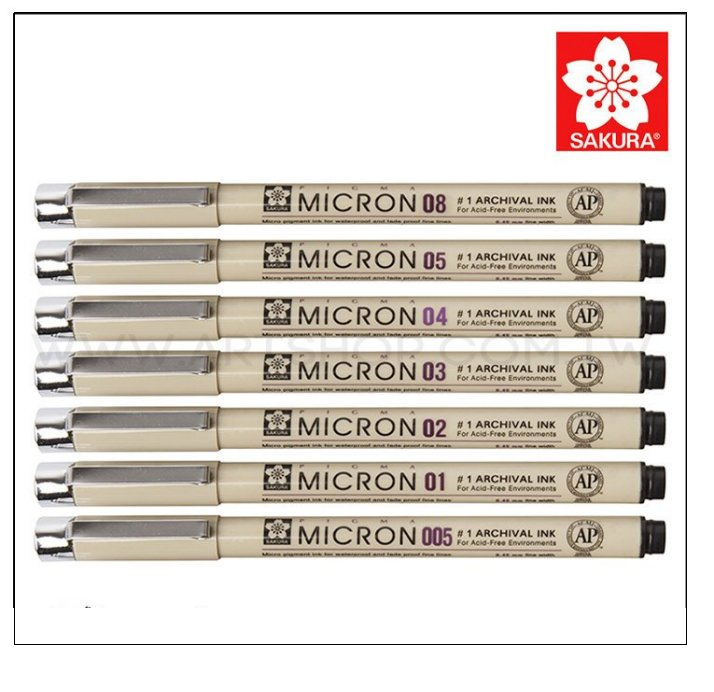 櫻花 Sakura Pigma Micron Pen 04 0.4mm @12's