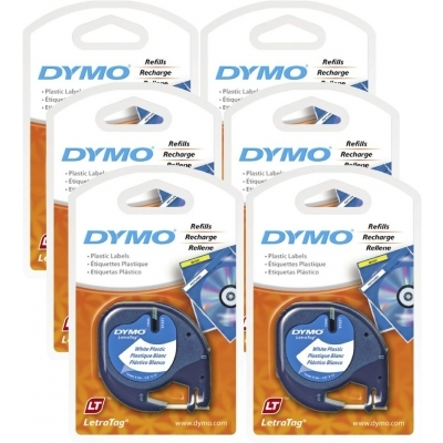 DYMO Letra Tag 12mm x 4M 顏色標籤帶