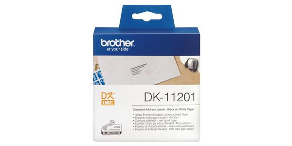 Brother DK系列標籤帶 - 29mmx90mm(400 labels) - 紙質 白底黑字 - DK11201