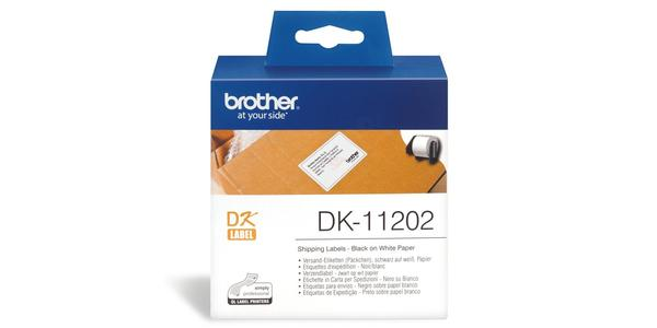 Brother DK系列標籤帶 - 62mmx100mm(300 labels) - 紙質 白底黑字 - DK11202