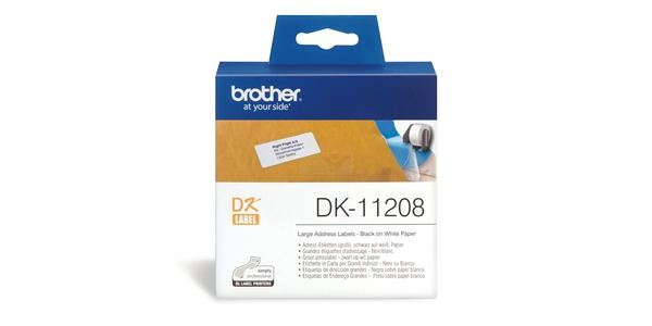Brother DK系列標籤帶 - 38x90mm(400 labels) - 紙質 白底黑字 - DK11208