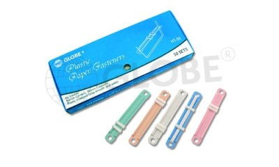 Globe  Paper Fasteners HT-50  彩色膠快勞鐵 (50套)