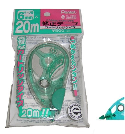 Pentel 蟠桃兒改錯帶替芯  XZTR56W (6mm x 20M)