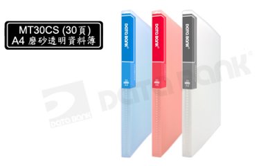 Data Bank 透明磨砂資料簿 A4-30頁 MT-30CS