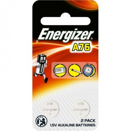 Energizer A76 (LR44) Alkaline  Battery (pack of 2 pcs)