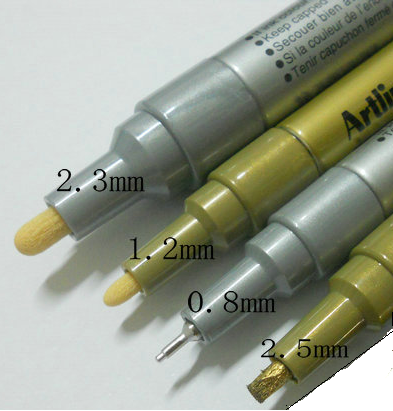 Artline 雅麗油漆筆 1.2mm EK-990XF 金/銀 @12'S