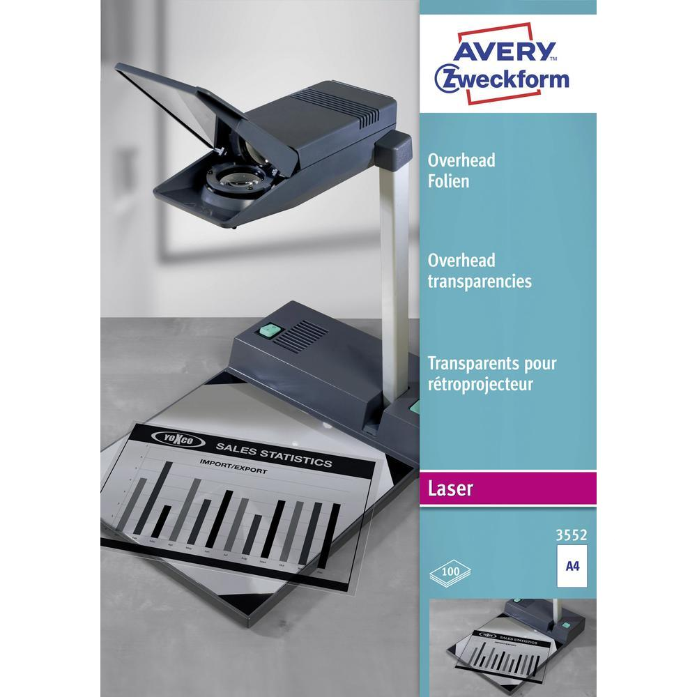 Avery Zweckform 3552 A4 鐳射+影印二用膠片 (100張)
