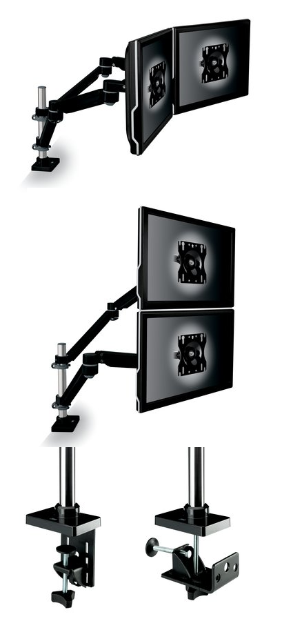 3M MA260MB - EZ Adjust Dual Monitor Arm, Desk-Mounted