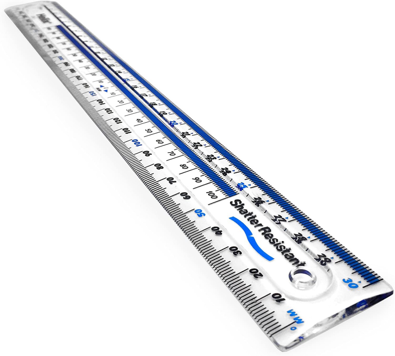 HELIX L16 膠間尺 (12"/30CM) - 藍色